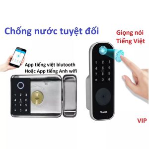 Khoá vân tay cửa sắt, cửa cổng App tuya wifi/ttlock Tiếng Việt