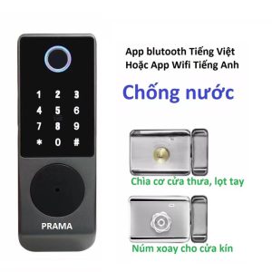 Khoá cửa sắt App tuya wifi/ttlock Tiếng Việt P291 App