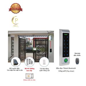 P550 Com2 Khóa cửa cổng vân tay, APP Tiếng Việt, có chìa