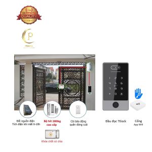 P566Com2 Nhận diện khuôn mặt cửa cổng, Có chìa cơ